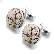 Unique Rose Gold Copper Cufflink Jewelry, Reloj Movimiento Tourbillon Gemelos